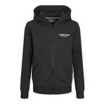 JACK & JONES Erkek Çocuk JORLAKEWOOD SWEAT ZIP BF JNR Sweatshirt, Siyah, 6 yaş