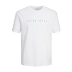 JACK & JONES Erkek Çocuk Tişört JJESTAR JJ TEE SS NOOS JNR, White, 152