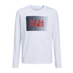 JACK & JONES Erkek Çocuk Tişörtü Logolu Tişört Junior, Beyaz, 128