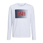 JACK & JONES Erkek Çocuk Tişörtü Logolu Tişört Junior, Beyaz, 140