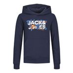 Jack & Jones Erkek Çocuk Tozu SWEAT HOOD JUNIOR Sweatshirt, Lacivert Blazer, 140 cm