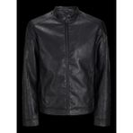 Jack & Jones Erkek Deri Ceket Siyah 12261195 Jjedylan Clean Pu Jacket Noos - XL