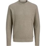 Jack Jones Erkek Desenli Örgü Kazak 12283381 - Krem