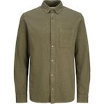Jack & Jones Erkek Düz Renk Uzun Kollu Gömlek - Blubrook - Yeşil