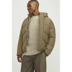 Jack Jones Erkek Elmwood Kapüşonlu Rüzgar Geçirmez Kısa Şişme Mont 12259850