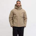 Jack & Jones Erkek Fermuar Kapamali Kapüsonlu Mont - Ccmoon - 02S-Bej