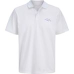 Jack & Jones Erkek Gögüs Baskili Polo Yaka Tisört - College - 001 - Beyaz