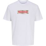 Jack & Jones Erkek Gögüs Baskili Tisört - Breeze - Beyaz - 2XL