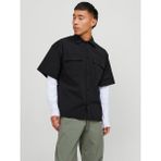 Jack & Jones Erkek Göğüs Cepli Oversized Gömlek - Altitude - Siyah
