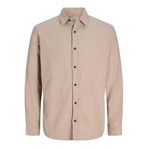 JACK & JONES Erkek Gömlek Comfort Fit Gömlek, Oatmeal., M