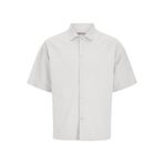 JACK & JONES Erkek Gömlek JJBREEZE OVERSIZED SHIRT SS, White, L