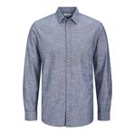 JACK & JONES Erkek Gömlek JJESUMMER SHIRT LS SN, Faded Denim, S