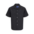 JACK & JONES Erkek Gömlek Relaxed Fit Gömlek, Siyah, XL