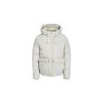JACK & JONES Erkek Gri Kapüşonlu Şişme Mont, Jorvesterbro Puffer Ceket, L Beden L