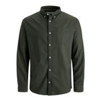 JACK & JONES Erkek gündelik gömlek, büyük beden, dar kesim, gündelik gömlek, Yeşil., XXL