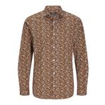 JACK & JONES Erkek gündelik gömlek, Nuthatch/Kalıp: Slim Fit, L