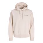 JACK & JONES Erkek Hoodie JJYUKI ÖN Sweat Hoodie, Moonbeam, S