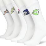 Jack & Jones Erkek JACATHLETIC SPACE TENNIS SOCKS 5 PACK Çorap Yeşil Tek Beden