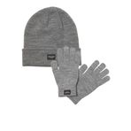 JACK & JONES Erkek Jacbeanie & Glove Knit Giftbox örgü bere, Gri, Ölçü Birimi