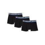 Jack & Jones Erkek JACDNA WB TRUNKS 3 PACK Boxer, Siyah, S