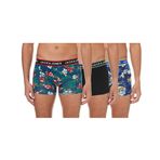 Jack & Jones Erkek JACFLOWER TRUNKS 3 PACK.NOOS Boxer Külot, Siyah, M EU