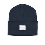 Jack & Jones Erkek Jaclong Knit Beanie Noos örgü bere, Lacivert (Navy Blazer), Tek Beden