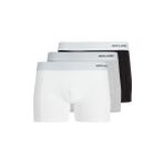 Jack & Jones Erkek Jacsense 3'lü Boxer 12276566 Siyah-Beyaz