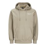JACK & JONES Erkek Jcoaero Sweat Hood kapüşonlu kazak, Silver Sage, S