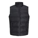 Jack & Jones Erkek JCOELEMENTS PU BODYWARMER Yelek, Siyah, XL