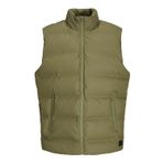 Jack & Jones Erkek JCOELEMENTS PU BODYWARMER Yelek, Yağ Yeşili, XL