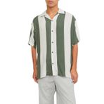JACK & JONES Erkek Jcojeff AOP Resort Shirt Ss Relax kısa kollu gömlek, Agave Green/Stripes:stripe, XL