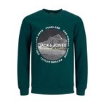 JACK & JONES Erkek Jcomapping Sweat Crew Neck Sweatshirt, Derin Cam Göbeği, XXL