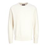 JACK & JONES Erkek Jcomason Knit Crew Neck örgü kazak, Cloud Dancer/Detay: Cyclo 002, L