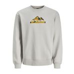 JACK & JONES Erkek Jcomountain Logo Sweat Crew Neck Sweatshirt, Yüksek bel., S