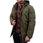 Jack & Jones Erkek JCOPAYNE PARKA LN Parka, Koyu Yağ Yeşili, L