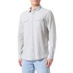 JACK & JONES Erkek JCOSHERIDAN LINEN BLEND SHIRT LS Gömlek Açık Mat Yeşil S