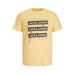 JACK & JONES Erkek Jcospirit Logo Tee Ss bisiklet yaka tişört, sarı (Pale Banana), L