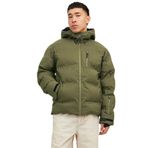 Jack & Jones Erkek JCOSWEEP PUFFER SN Mont, Koyu Yağ Yeşili, L