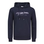 JACK & JONES Erkek Jjalvis Sweat Hood kapüşonlu kazak, Lacivert (Navy Blazer), M