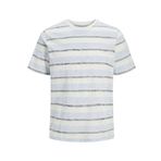 JACK & JONES Erkek Jjbirk Striped Tee Ss bisiklet yaka, Cloud Dancer., XL