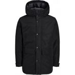 Jack & Jones Erkek JJCHAMP PARKA JACKET Ceket, Siyah, S