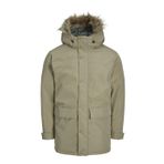 Jack & Jones Erkek JJCHAMP PARKA JACKET FAUX FUR Ceket, Açık Kahve, XL