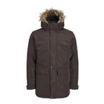 Jack & Jones Erkek JJCHAMP PARKA JACKET FAUX FUR Ceket, Koyu Kahverengi, M
