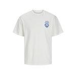 JACK & JONES Erkek Jjcharge Baskılı Tişört Ss Bisiklet Yaka, Cloud Dancer., XS