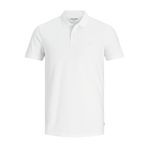 JACK & JONES Erkek JJEBASIC POLO SS NOOS Tişört, White Detail:SLIM FIT, M