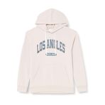 JACK & JONES Erkek Jjebradley Varsity Sweat Hood Styd kapüşonlu kazak, Moonbeam, M