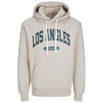 JACK & JONES Erkek Jjebradley Varsity Sweat Hood Styd kapüşonlu kazak, Moonbeam, S