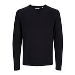 JACK & JONES Erkek Jjebreeze Knit Crew Neck Sn örgü kazak, Siyah, L
