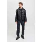 Jack & Jones Erkek Jjecasablanca Deri Ceket 12278839 Siyah - 2XL