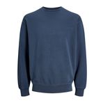 JACK & JONES Erkek Jjecharge Faded Sweat Crew Neck Noos Sweatshirt, Mood Çivit Mavisi, S